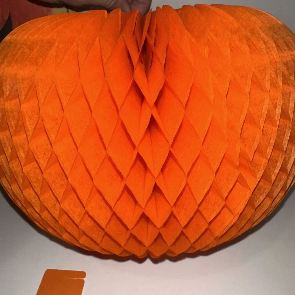 VTG Hallmark Ambassador Halloween Honeycomb Pumpkin Magic Centerpiece
